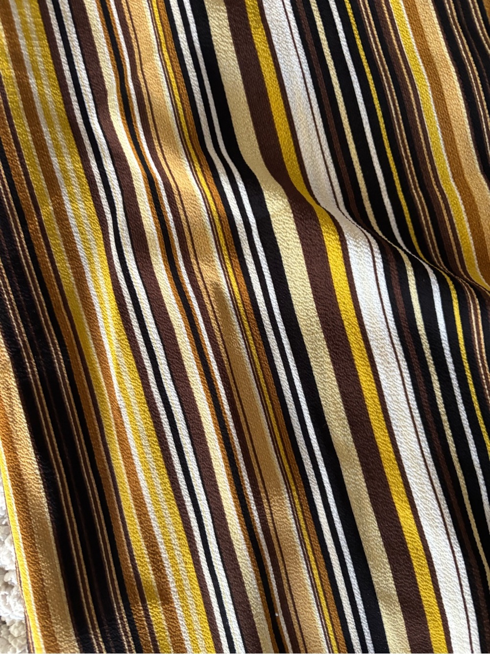 Jennafer Grace Yellow and brown Striped Caftan and wide leg pant set: Bohemian - Picture 6 of 9